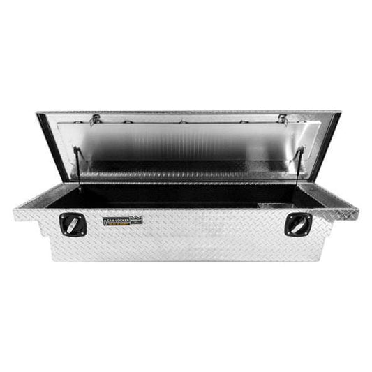 CamLocker King Size LOW PROFILE Aluminum Crossover Saddle-Style Pickup Truck Toolbox - Polished Aluminum CLKTBCAM-KS71LP