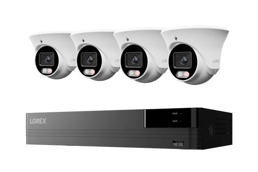 Lorex Connect U Series 4K 8-Channel Wired NVR System with U3 4K PoE Turret Cameras - 2TB