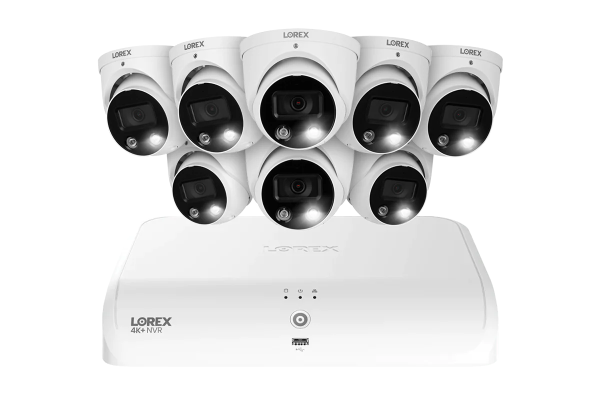 Lorex Fusion Series 4K+ 16 Channel (8 Wired + 8 Fusion Wi-Fi) 2TB Wired System with H13 Wired 4K IP Dome Cameras