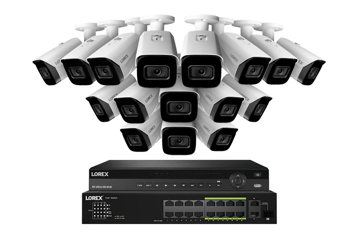 Lorex Elite Series NVR with N3 (Nocturnal Series) IP Bullet Cameras - 4K 32-Channel 8TB Wired System