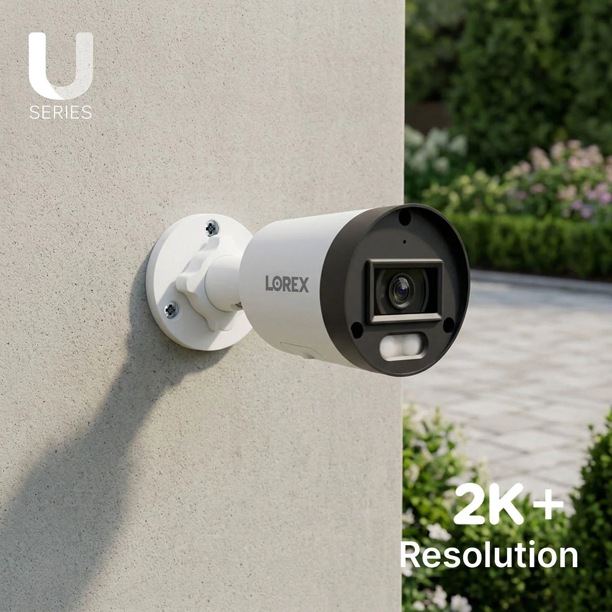 Lorex Connect U-Series U3 2K+ PoE Bullet Camera with Red & Blue Deterrence Lights