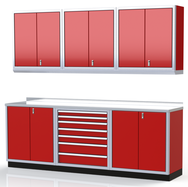Moduline ProII™ Series Aluminum Pre-Configured Combination Cabinet Set PGC009-02A
