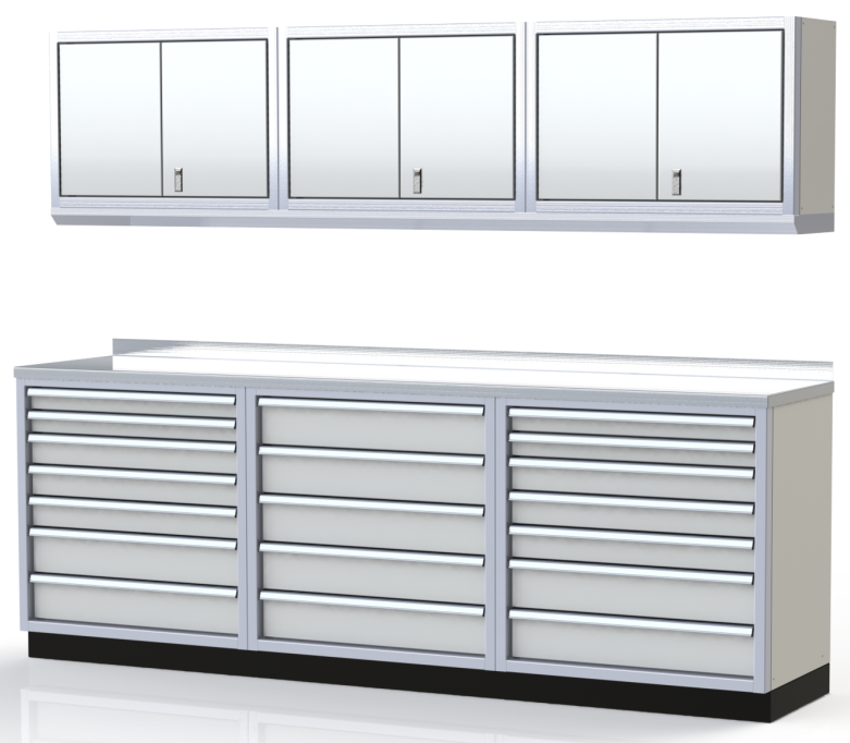 Moduline ProII™ Series Aluminum Pre-Configured Combination Cabinet Set PGC009-08A