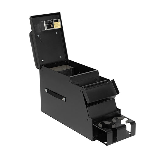 Tuffy Deluxe Stereo Center Console Safe – Universal Locking Console (8” Wide)