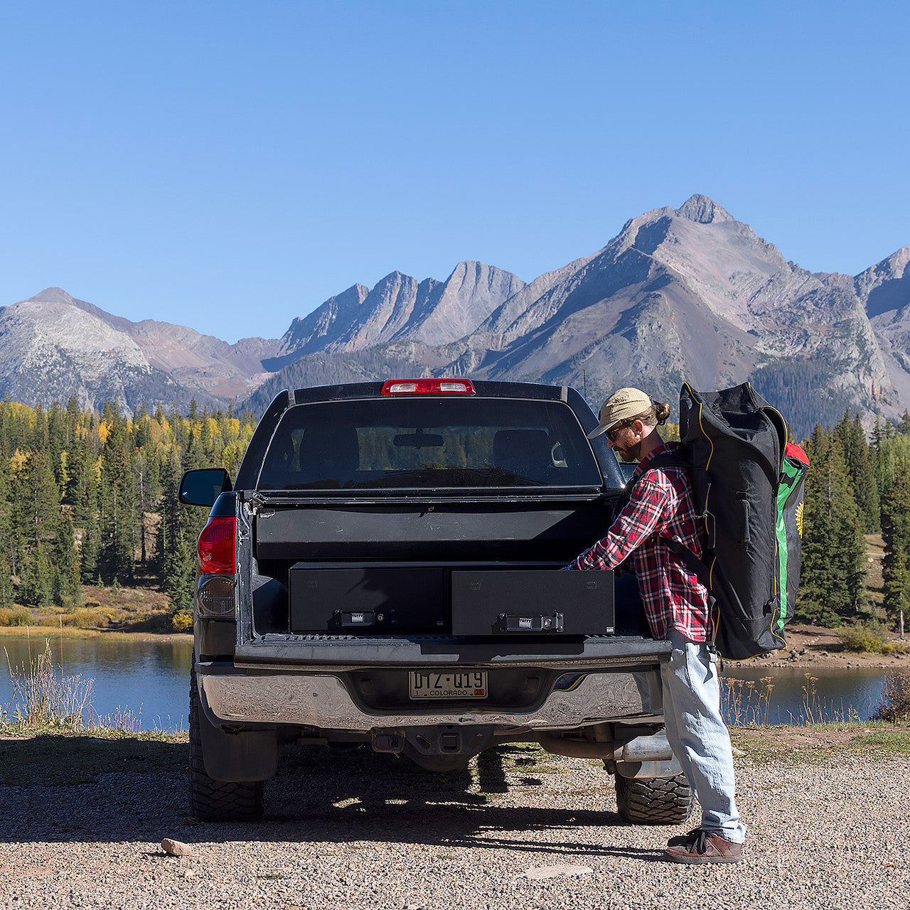 Tuffy Heavy-Duty Truck Bed Gear Drawers – 2 Drawer 50/50 Split Lockable Storage System