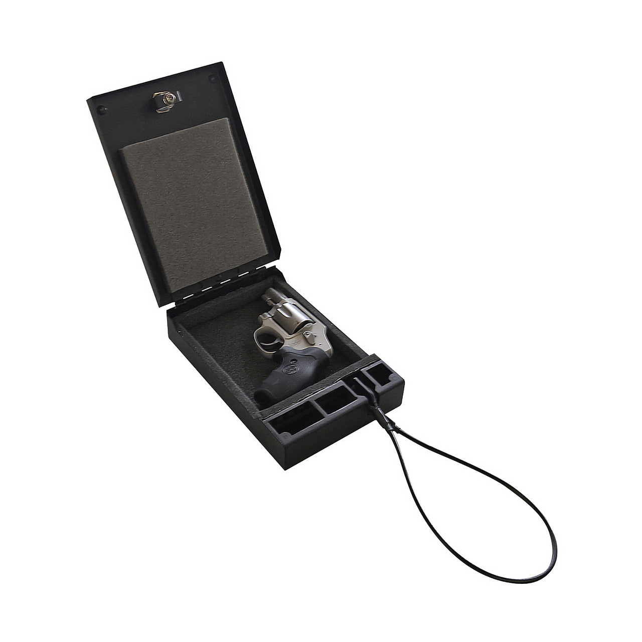 Tuffy Portable Pistol Safe – Compact Lockbox with Security Cable (Universal)