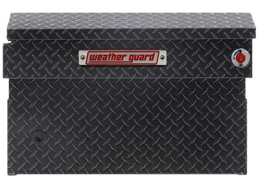 Weather Guard Full EXTRA WIDE Aluminum Crossover Saddle-Style Pickup Truck Toolbox - Gunmetal Gray Powder Coat - WEA117-6-04