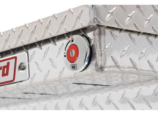 Weather Guard Full DEEP Aluminum Crossover Saddle-Style Pickup Truck Toolbox - Clear Gloss Powder Coat - WEA123-0-04