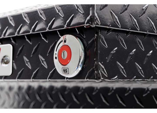 Weather Guard Full DEEP Aluminum Crossover Saddle-Style Pickup Truck Toolbox - Black Gloss Powder Coat - WEA123-5-04