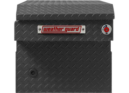 Weather Guard Full STANDARD Aluminum Crossover Saddle-Style Pickup Truck Toolbox - Textured Matte Black Powder Coat - WEA127-52-04