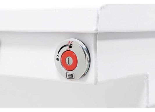 Weather Guard Full DEEP STEEL Crossover Saddle-Style Pickup Truck Toolbox - White Powder Coat - WEA128-3-04