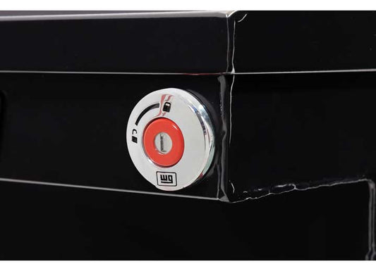 Weather Guard Full DEEP STEEL Crossover Saddle-Style Pickup Truck Toolbox - Black Gloss Powder Coat - WEA128-5-04