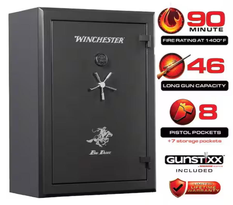 Winchester Big Daddy Safe 54-Gun Capacity 90-Minute Fire Rated Black WTRBD-5942A-36-7-E Discontinued-Special