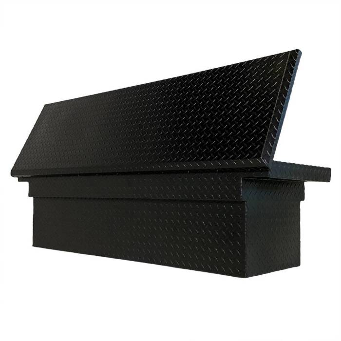 CamLocker King Size LOW PROFILE Aluminum Crossover Saddle-Style Pickup Truck Toolbox - Matte Black CLKTBCAM-KS71LP-MB