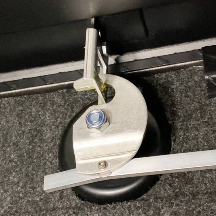 CamLocker King Size LOW PROFILE Aluminum Crossover Saddle-Style Pickup Truck Toolbox With Tie Down Rail on Lid - Matte Black CLKTBCAM-KS71LP-RLMB