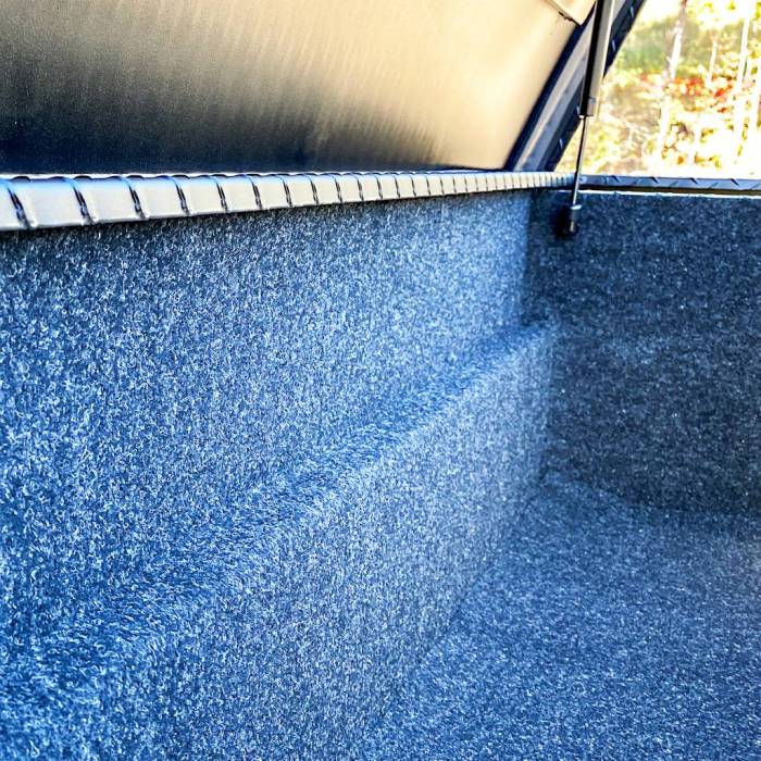 CamLocker King Size LOW PROFILE Aluminum Crossover Saddle-Style Pickup Truck Toolbox With Tie Down Rail on Lid - Matte Black CLKTBCAM-KS71LP-RLMB