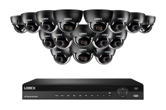 Lorex Elite Series NVR with A10 IP Dome Cameras - 4K 16-Channel 4TB Wired System