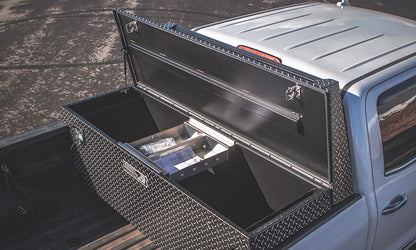 Highway Products Single Lid Crossover Saddle-Style Pickup Truck Toolbox HWP3222-007-BK62S