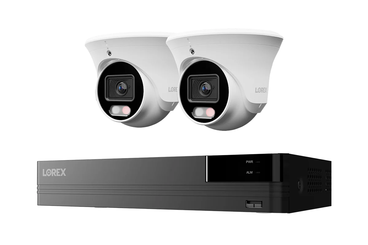 Lorex Connect U Series 4K 8-Channel Wired NVR System with U3 2K+ PoE Turret Cameras - 2TB