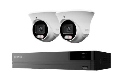 Lorex Connect U Series 4K 8-Channel Wired NVR System with U3 2K+ PoE Turret Cameras - 2TB