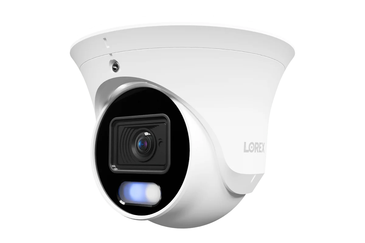 Lorex Connect U3 2K+ PoE Turret Camera with Red & Blue Deterrence Lights