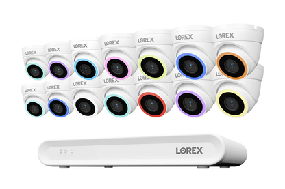 Lorex Connect V-Series 4K 16-Channel Wired NVR System with V7 4K PoE Turret Cameras - 2TB