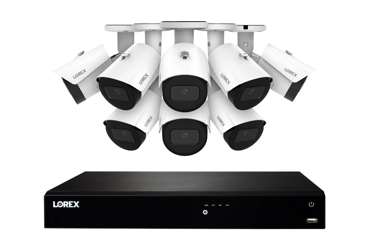 Lorex Fusion Series 4K 16 Camera Capable (Wired or Fusion Wi-Fi) 4TB Wired NVR System with A14 IP Bullet Cameras