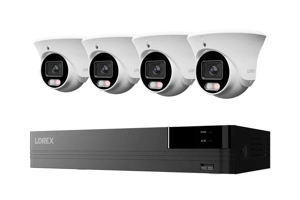 Lorex Connect U Series 4K 8-Channel Wired NVR System with U3 4K PoE Turret Cameras - 2TB
