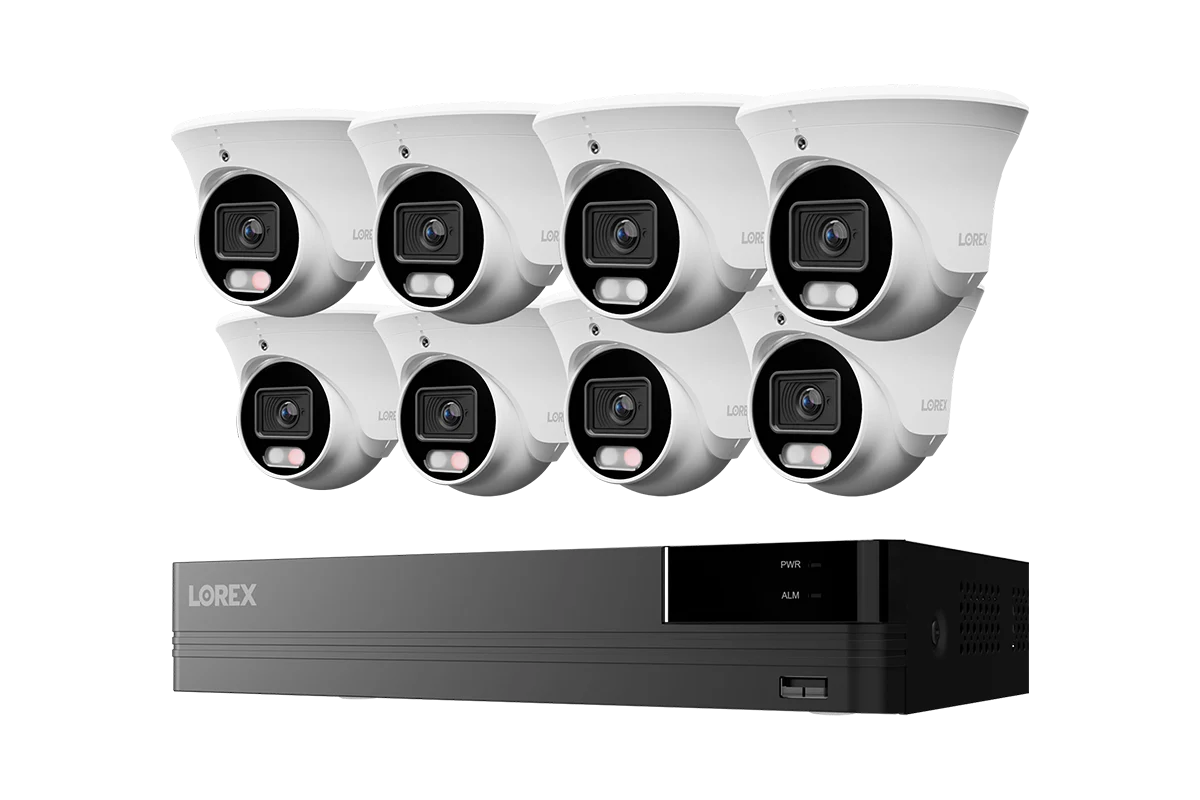 Lorex Connect U Series 4K 8-Channel Wired NVR System with U3 4K PoE Turret Cameras - 2TB
