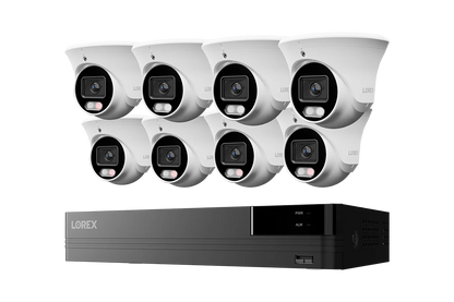 Lorex Connect U Series 4K 8-Channel Wired NVR System with U3 4K PoE Turret Cameras - 2TB