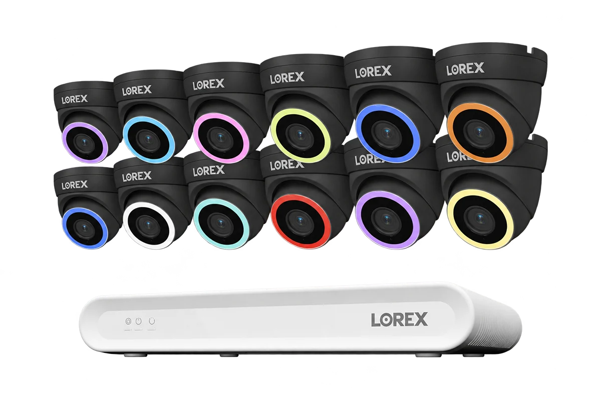 Lorex Connect V-Series 4K 16-Channel Wired NVR System with V7 4K PoE Turret Cameras - 2TB