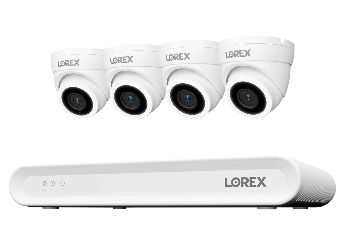 Lorex Connect V-Series 4K 8-Channel Wired NVR System with V3 4K PoE Turret Cameras - 1TB