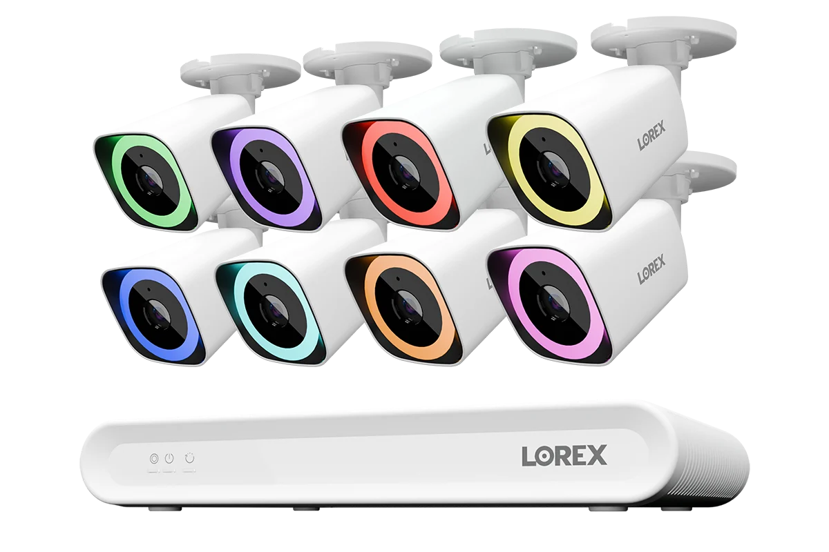 Lorex Connect V-Series 4K 8-Channel Wired NVR System with V5 4K PoE Bullet Cameras - 1TB