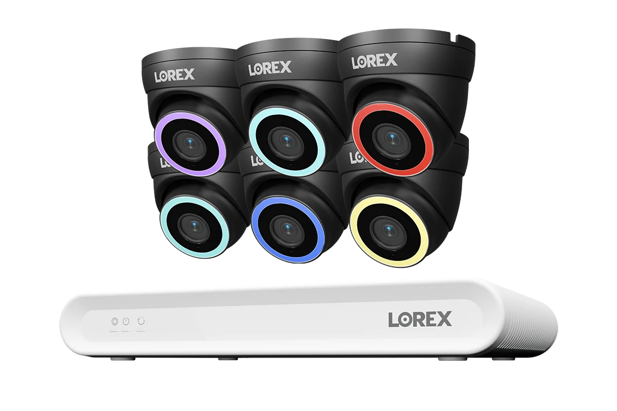 Lorex Connect V-Series 4K 8-Channel Wired NVR System with V5 4K PoE Turret Cameras - 1TB