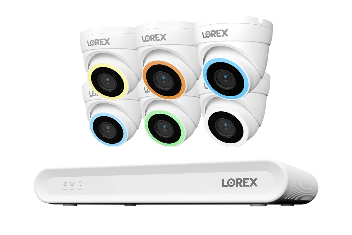 Lorex Connect V-Series 4K 8-Channel Wired NVR System with V5 4K PoE Turret Cameras - 1TB
