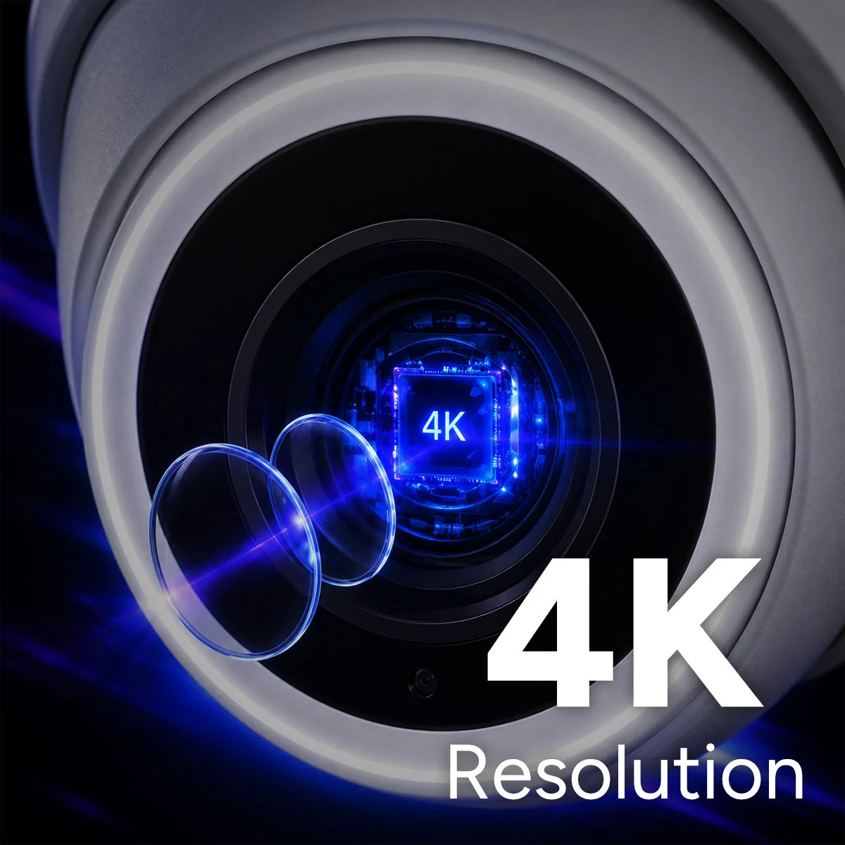 Lorex Connect V-Series V3 4K PoE Turret Camera with Smart Security Lighting