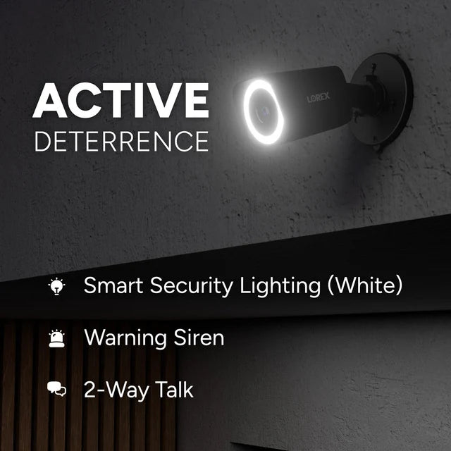 Lorex Connect V-Series V3 4K PoE Bullet Camera with Smart Security Lighting