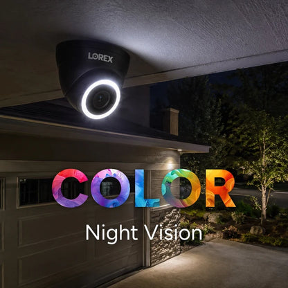 Lorex Connect V-Series V3 4K PoE Turret Camera with Smart Security Lighting