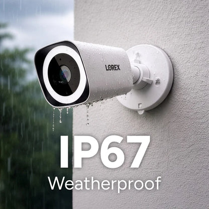 Lorex Connect V-Series V3 4K PoE Bullet Camera with Smart Security Lighting