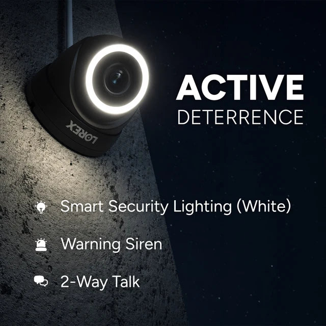 Lorex Connect V-Series V3 4K PoE Turret Camera with Smart Security Lighting