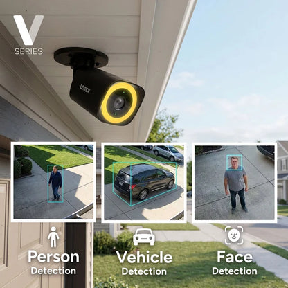 Lorex Connect V-Series V5 4K PoE Bullet Cameras with Color Smart Security Lighting