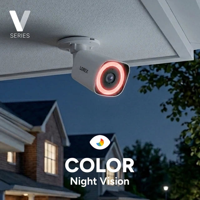 Lorex Connect V-Series V5 4K PoE Bullet Cameras with Color Smart Security Lighting