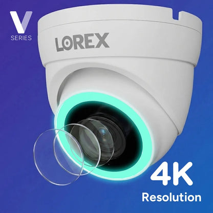 Lorex Connect V-Series 4K 8-Channel Wired NVR System with V5 4K PoE Turret Cameras - 1TB