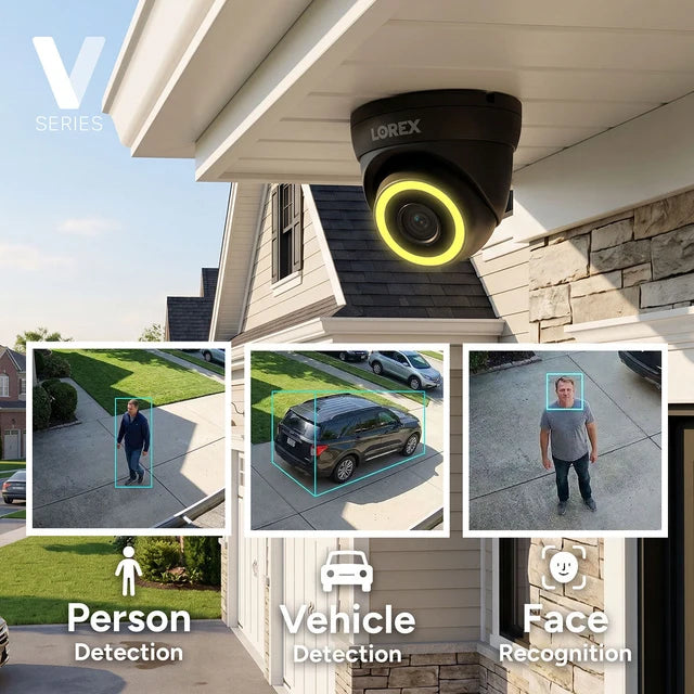 Lorex Connect V-Series V7 4K PoE Turret Cameras with Color Night IQ+