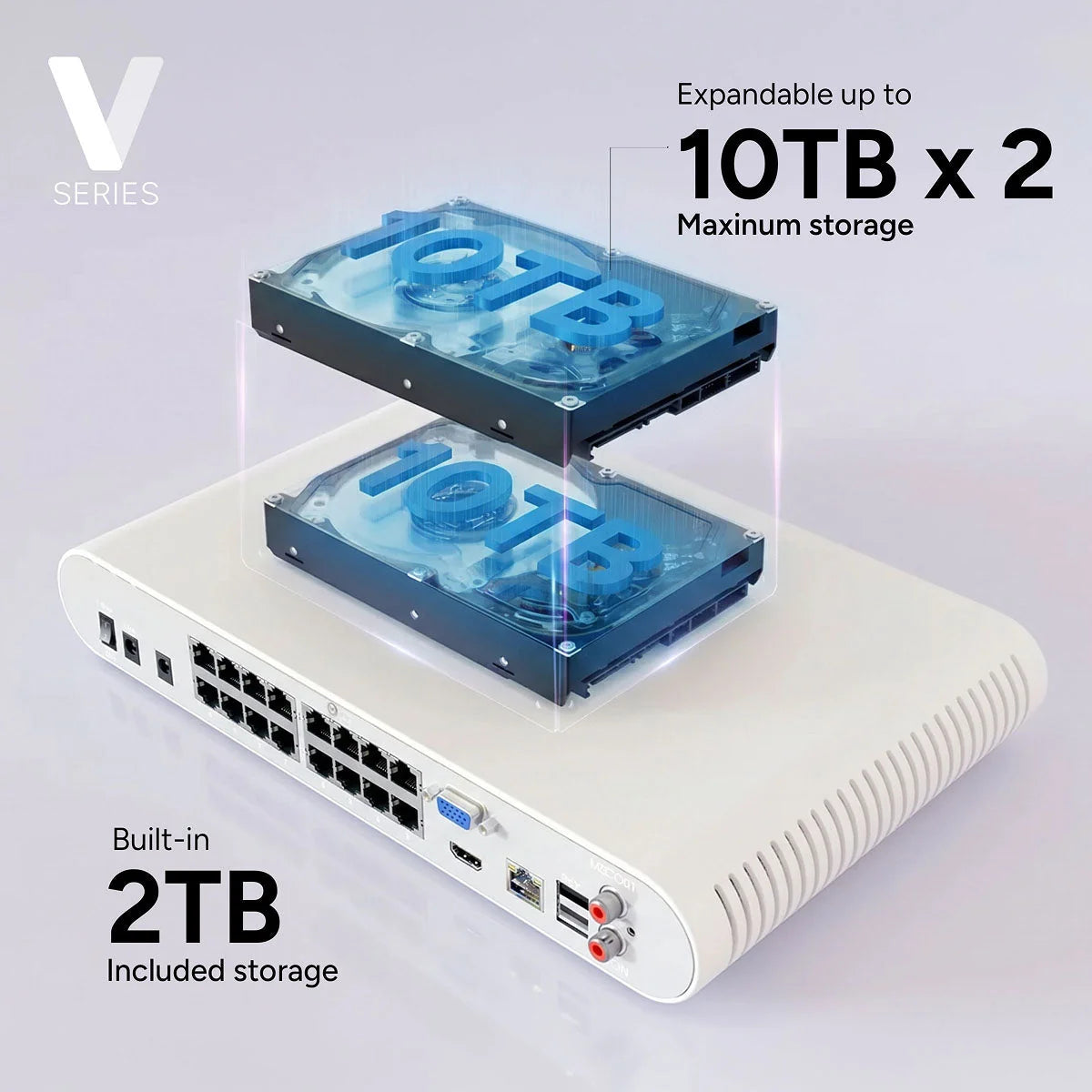 Lorex Connect V-Series VF 4K 16-Channel PoE Network Video Recorder (NVR) 2TB