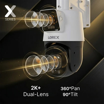 Lorex Connect X-Series 2K+ Dual-Lens PTZ Camera with 30× Optical Zoom