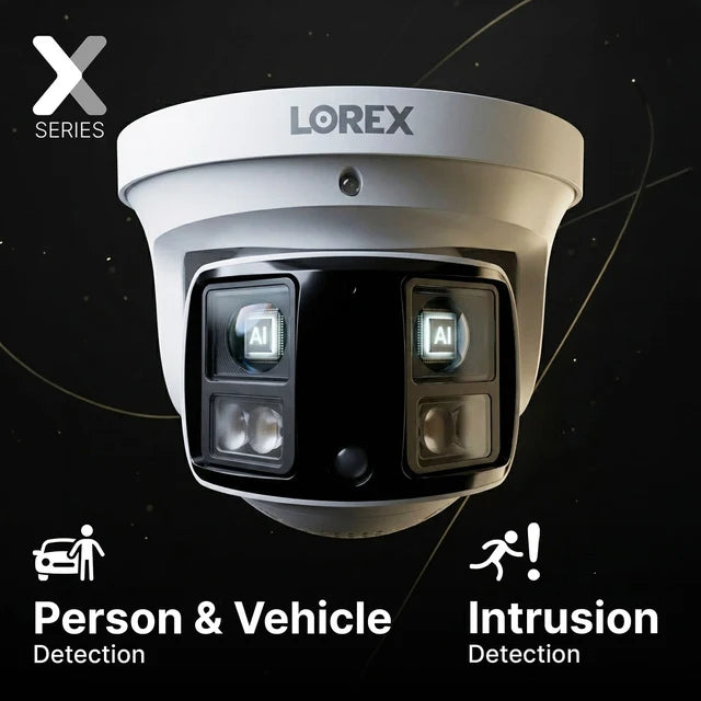 Lorex Connect X-Series X3 4K Dual-Lens Turret Camera with 190° Panoramic Coverage