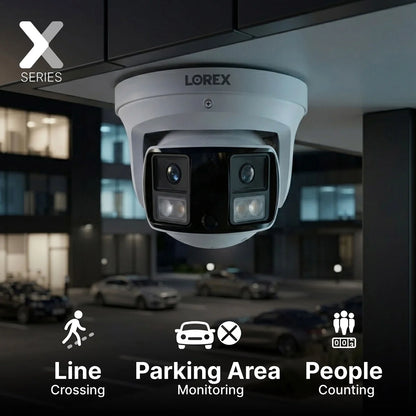 Lorex Connect X-Series X3 4K Dual-Lens Turret Camera with 190° Panoramic Coverage