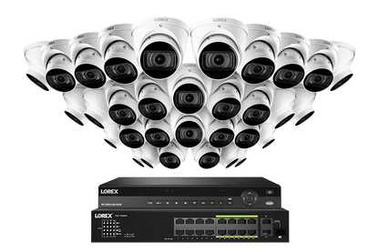 Lorex Elite Series 32-Channel (8TB) 4K IP System with Nocturnal N4 Lite Turret Cameras and PoE Switch