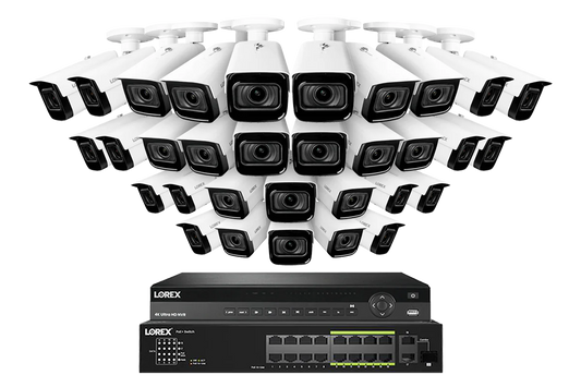 Lorex Elite Series 32-Channel (8TB) 4K IP System with Nocturnal N4 Lite Bullet Cameras and PoE Switch